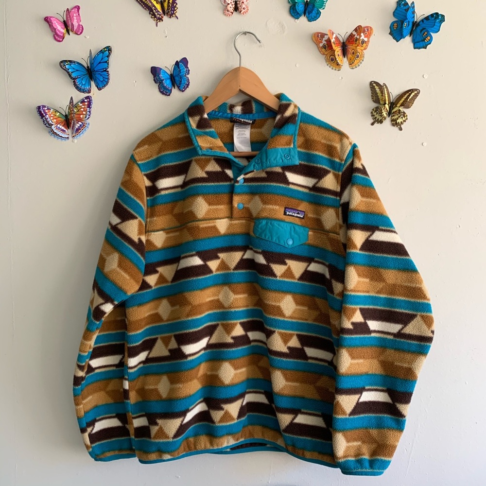 PATAGONIA Large Synchilla Pullover Aztec Desert - Picture 7 of 7